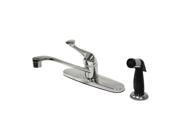 Single Handle Kitchen Faucet With Black Sprayer