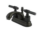 Two Handle 4 Centerset Lavatory Faucet with Brass Pop up