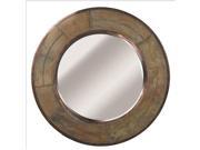 Kenroy Home 60087 Round Mirror with 1 Beveled Silver Backed Glass Mirror from t Natural Slate