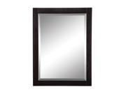 DecoLav 9719 Briana 24 Rectangular Wall Mirror with Stainless Steel Accents Black Ash