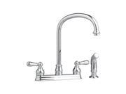American Standard 4771.732 Hampton Brass 2 Lever Kitchen Faucet Polished Chrome