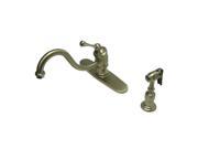 Kingston Brass KB3577BLBS Kitchen Faucet Satin Nickel Polished Chrome