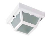 Nuvo Lighting 77 835 Single Light 8 Carport Flush Mount Ceiling Fixture with Fr