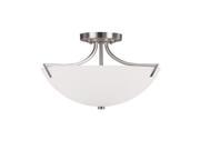 Capital Lighting Stanton 3 Light Semi Flush Fixture Brushed Nickel 4037BN