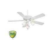 54005 54 in. Ainsworth Gallery 3 Light Cottage White Ceiling Fan with Light
