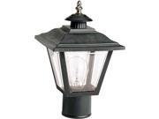 Nuvo Lighting 77 898 Single Light 13 Coach Post Lantern with Brass Trimmed Acry Black