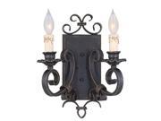 Savoy House Bourges 2 Light Sconce in Forged Black 9 4318 2 17
