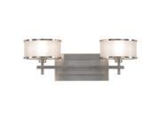 Feiss Casual Luxury 2 Light Vanity Fixture in Brushed Steel VS13702 BS