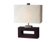 Z Lite TL105 Portable Lamps 19.5 Height Table Lamp Rectangular Shade and Mahoga