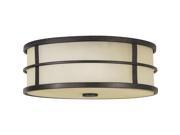 Feiss Fusion 3 Light Indoor Flush Mount in Grecian Bronze FM257GBZ