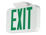 Progress Lighting PE009 LED Exit Sign with Green Letters White