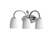 Feiss Perry 3 Light Vanity Fixture in Brushed Steel VS17403 CH