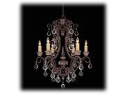 Savoy House 1P 1551 6 8 Elizabeth Six Light Single Tier Chandelier from the Crys New Tortoise Shell with Silver