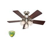 51011 42 in. Southern Breeze Brushed Nickel Ceiling Fan with Light