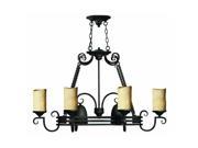 Hinkley Lighting H4016 Wrought Iron 8 Light Pot Rack from the Casa Collection