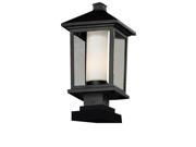 Z Lite Outdoor Post Light in Black 538PHB SQPM BK