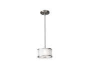 Feiss Casual Luxury 1 Light Mini Pendant in Brushed Steel P1137BS
