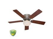 53074 52 in. Low Profile III Plus Antique Pewter Ceiling Fan with Light
