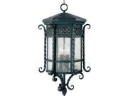 Maxim Scottsdale 3 Light Outdoor Hanging Lantern Country Forge 30129CDCF