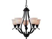 Maxim Linda EE 5 Light Chandelier Oil Rubbed Bronze 85805WSOI