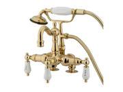 Kingston Brass CC1017T2 Clawfoot Tub Filler Faucet Polished Brass