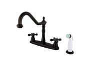 8 Center Kitchen Faucet with Non Metallic Sprayer