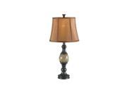 Kenroy Home Shay 2 Pack Table Lamp Bronze Amber Crackled Glass 21097BRZ