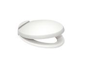 SS204 01 SoftClose Oval Elongated Plastic Closed Front Toilet Seat Cover Cotton White