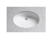 LT579G 01 Rendezvous Undermount Vitreous China 19.25 in. x 16.25 in. Round Bathroom Sink Cotton White