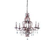 Feiss Mademoiselle 6-Light Single Tier Chandelier - F1798-6PBR