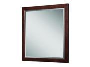 DecoLav 9714 Adrianna 30 Square Wall Mirror with Solid Wood Frame Dark Walnut