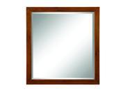 DecoLav 9714 Adrianna 30 Square Wall Mirror with Solid Wood Frame Medium Walnut