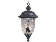 Maxim Carriage House DC 3 Light Outdoor Hanging Lantern Bronze 3427WGOB