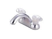 Kingston Brass KB215.LP Naples Centerset Bathroom Faucet with Acrylic Lever Hand Polished Chrome