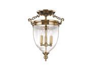 Hudson Valley Lighting 140 Hanover 3 Light Semi Flush Ceiling Fixture