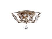 Feiss Leila 2 Light Indoor Flush Mount in Burnished Silver FM374BUS