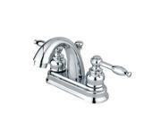 Kingston Brass GKB561.KL Knight Centerset Bathroom Faucet with Pop Up Drain Asse Polished Chrome