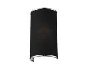 Z Lite 168 1S Cameo 1 Light Wall Sconce with Black Fabric Shade