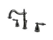 Kingston Brass NB1970AL Water Onyx widespread lavatory faucet with lever handles