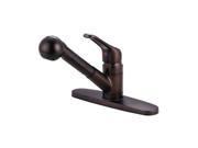 Single Loop Pull Out Kitchen Faucet With Oil Rubbed Bronze Sprayer