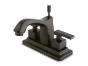 Kingston Brass KS864.QLL Executive Centerset Bathroom Faucet with Brass Pop Up D Oil Rubbed Bronze