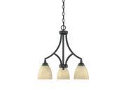 Designers Fountain 82983 3 Light Chandelier from the Tackwood Collection Burnished Bronze