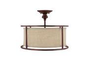 Capital Lighting Midtown 3 Lt Semi Flush Fixture Burnished Bronze 3914BB 458