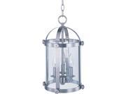 Maxim Lighting Tara 3 Light Entry Foyer Pendant in Satin Nickel 21552CLSN