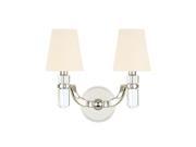 Hudson Valley Lighting 982 PN WS Wall Sconces Indoor Lighting Polished Nickel White Silk Shades