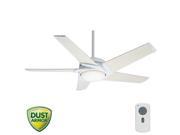 59105 54 in. Stealth DC Snow White Ceiling Fan with Light and Remote