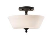 Feiss Peyton 2 Light Indoor Semi Flush Mount in Black SF275BK