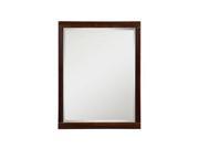 DecoLav 9717 Mila 24 Rectangular Wall Mirror with Dual Tone Solid Wood Frame Ebony and Espresso