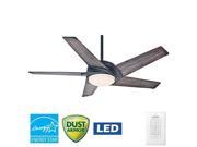 59093 54 in. Contemporary Stealth Aged Steel Grey Washed Indoor Ceiling Fan