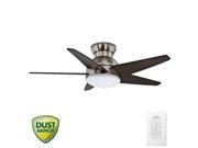 59019 44 in. Contemporary Isotope Brushed Nickel Espresso Indoor Ceiling Fan